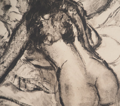 AF Edgar DEGAS: Model with arched back, Original engraving, 1935