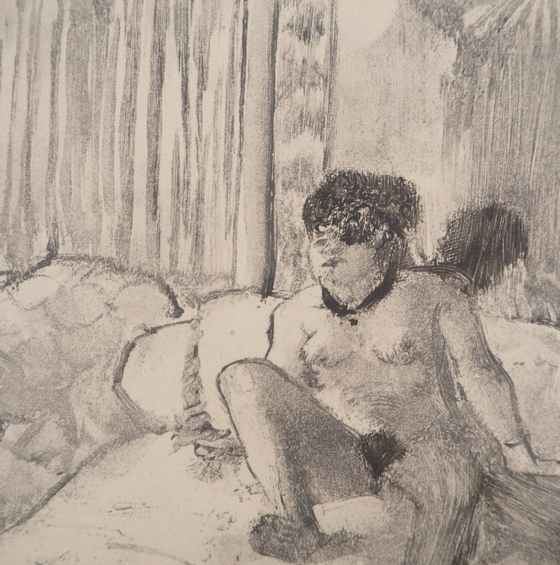 AF Edgar DEGAS: Model with arched back, Original engraving, 1935
