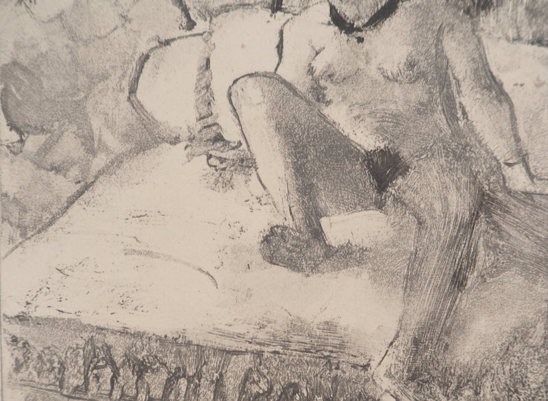 AF Edgar DEGAS: Model with arched back, Original engraving, 1935