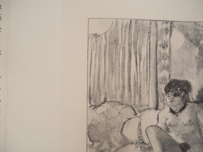 AF Edgar DEGAS: Model with arched back, Original engraving, 1935