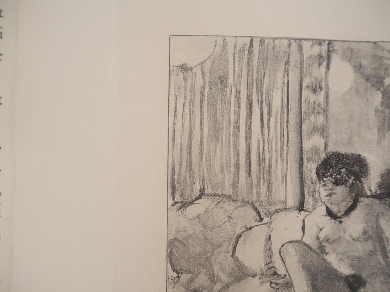 AF Edgar DEGAS: Model with arched back, Original engraving, 1935