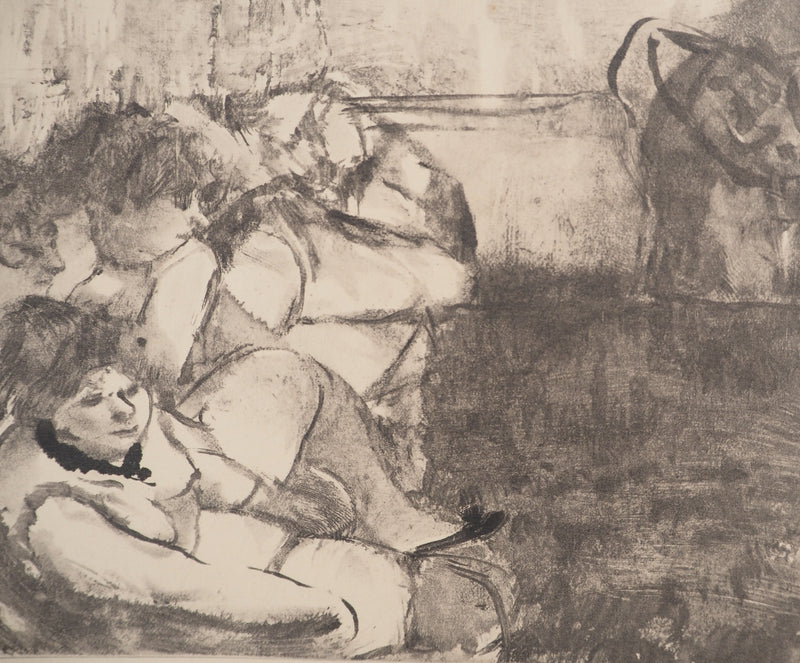AF Edgar DEGAS: Model with arched back, Original engraving, 1935