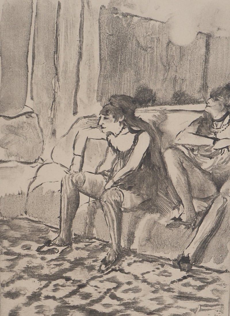 AF Edgar DEGAS: Model with arched back, Original engraving, 1935