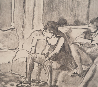 AF Edgar DEGAS: Model with arched back, Original engraving, 1935