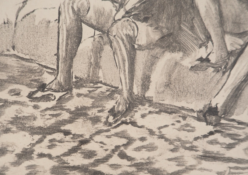 AF Edgar DEGAS: Model with arched back, Original engraving, 1935