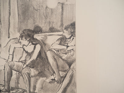AF Edgar DEGAS: Model with arched back, Original engraving, 1935