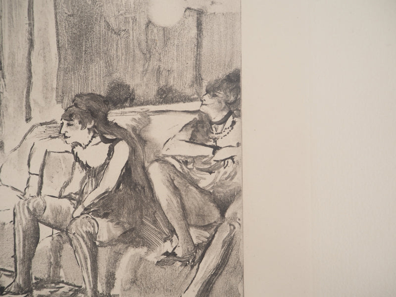 AF Edgar DEGAS: Model with arched back, Original engraving, 1935