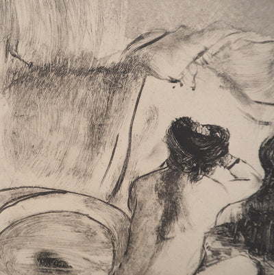 AF Edgar DEGAS: Model with arched back, Original engraving, 1935