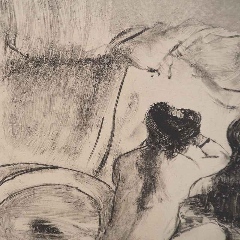 AF Edgar DEGAS: Model with arched back, Original engraving, 1935