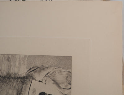 AF Edgar DEGAS: Model with arched back, Original engraving, 1935
