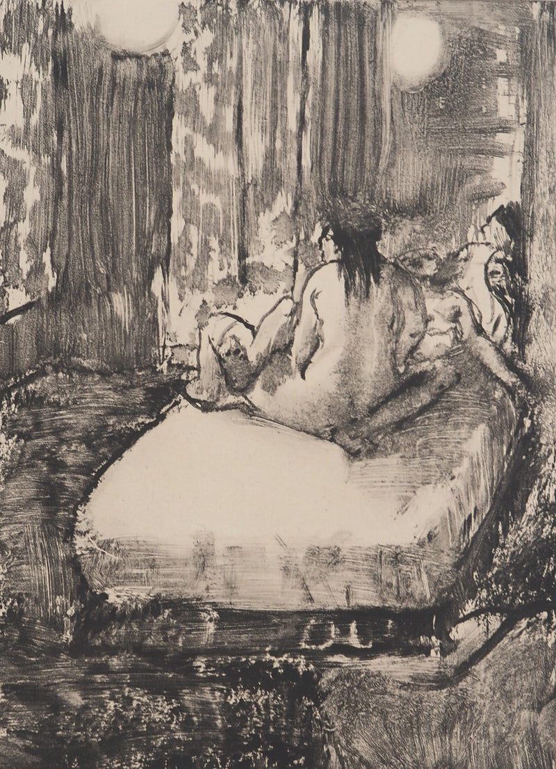 AF Edgar DEGAS: Model with arched back, Original engraving, 1935