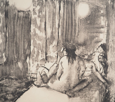 AF Edgar DEGAS: Model with arched back, Original engraving, 1935