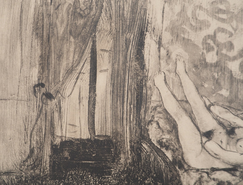 AF Edgar DEGAS: Model with arched back, Original engraving, 1935