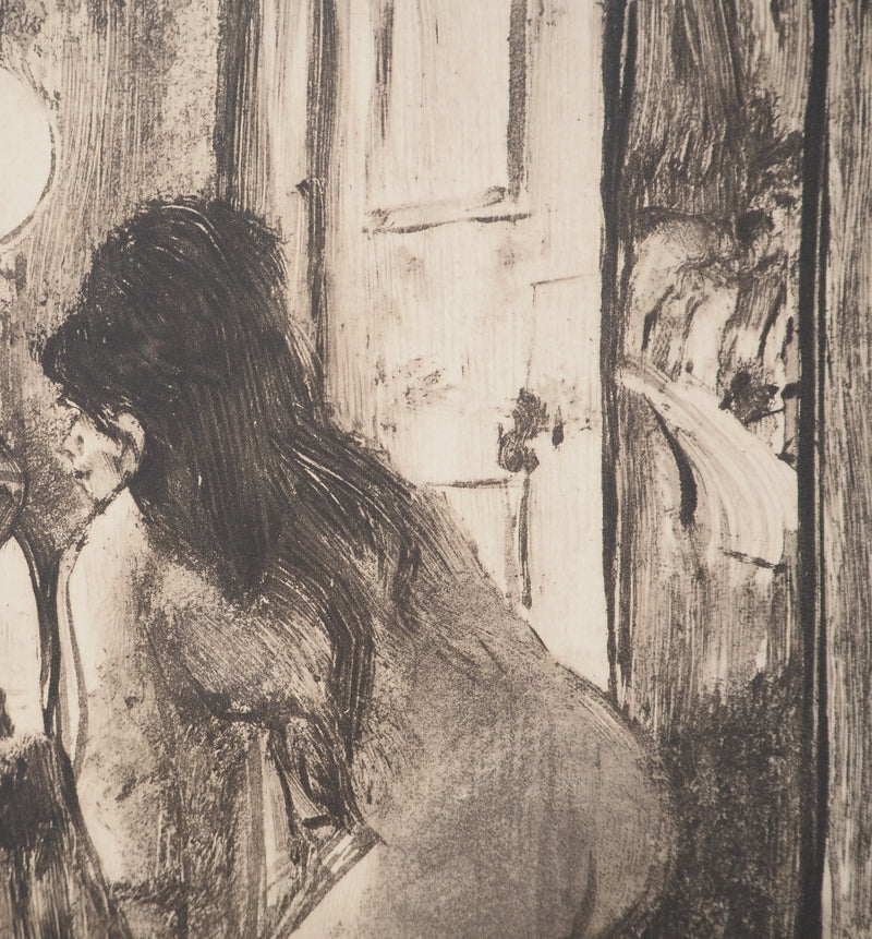 AF Edgar DEGAS: Model with arched back, Original engraving, 1935