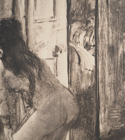 AF Edgar DEGAS: Model with arched back, Original engraving, 1935