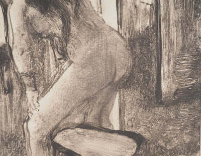 AF Edgar DEGAS: Model with arched back, Original engraving, 1935