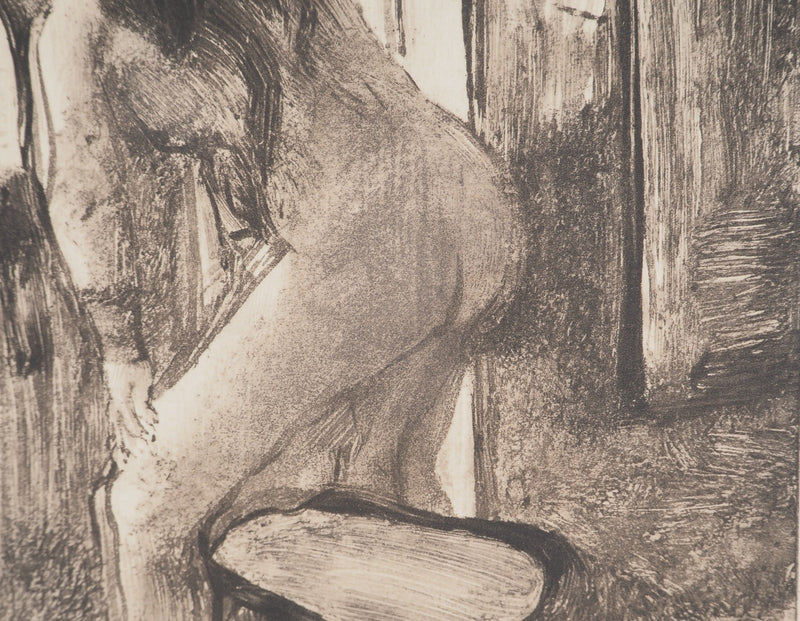 AF Edgar DEGAS: Model with arched back, Original engraving, 1935