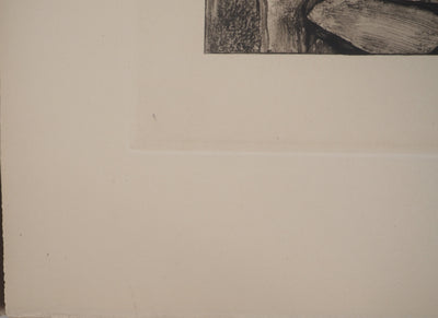 AF Edgar DEGAS: Model with arched back, Original engraving, 1935
