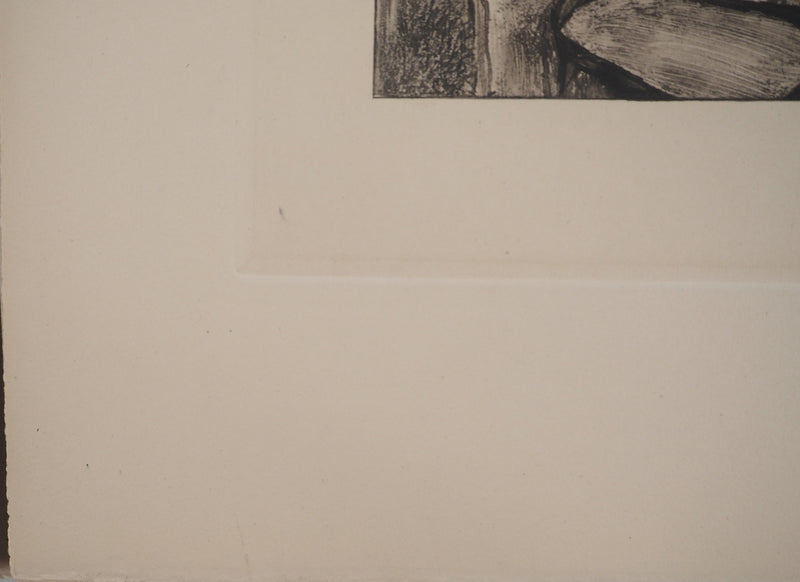 AF Edgar DEGAS: Model with arched back, Original engraving, 1935
