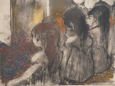 AF Edgar DEGAS: Model with arched back, Original engraving, 1935