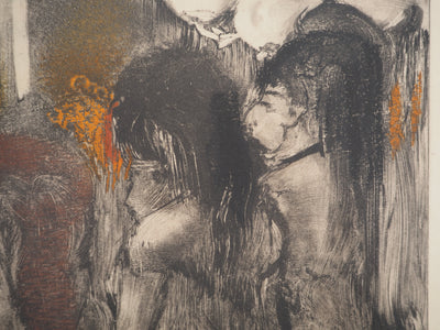 AF Edgar DEGAS: Model with arched back, Original engraving, 1935