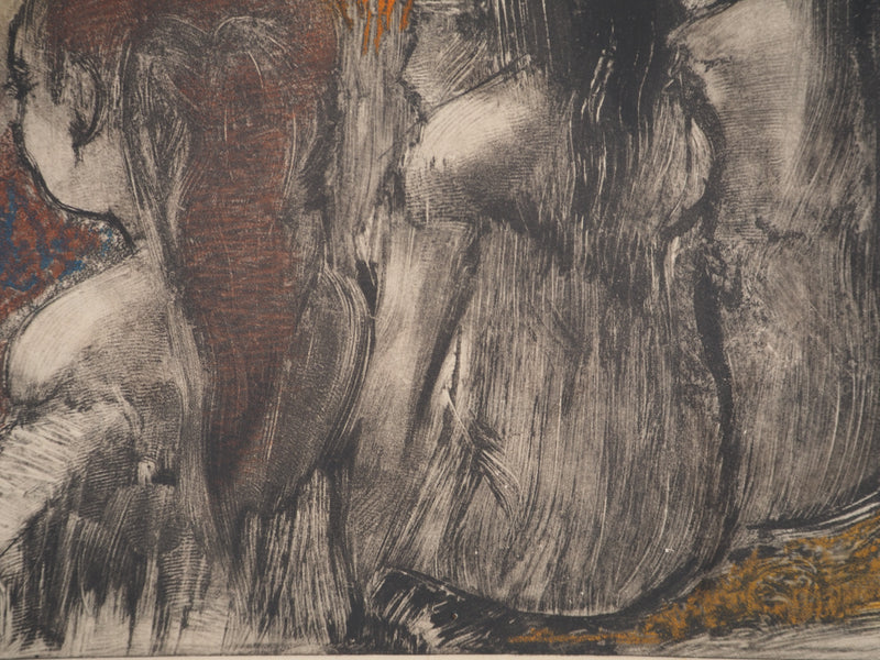 AF Edgar DEGAS: Model with arched back, Original engraving, 1935