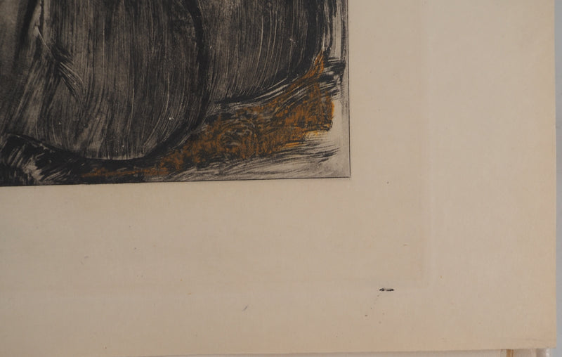 AF Edgar DEGAS: Model with arched back, Original engraving, 1935