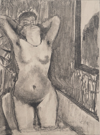 AF Edgar DEGAS: Model with arched back, Original engraving, 1935