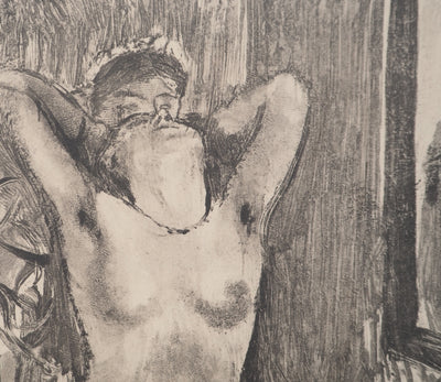 AF Edgar DEGAS: Model with arched back, Original engraving, 1935
