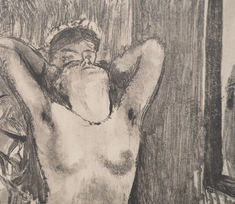 AF Edgar DEGAS: Model with arched back, Original engraving, 1935