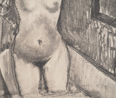 AF Edgar DEGAS: Model with arched back, Original engraving, 1935
