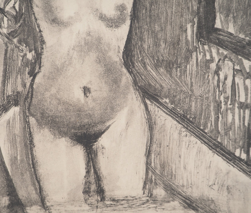 AF Edgar DEGAS: Model with arched back, Original engraving, 1935