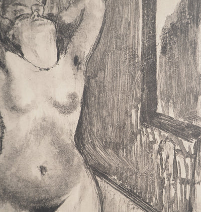 AF Edgar DEGAS: Model with arched back, Original engraving, 1935