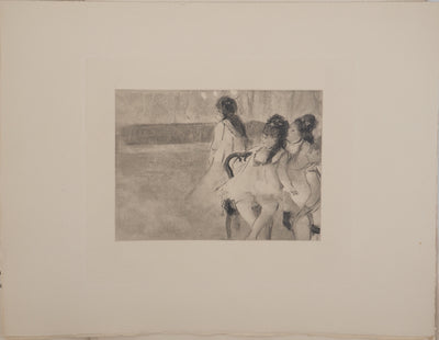 AF Edgar DEGAS: Model with arched back, Original engraving, 1935