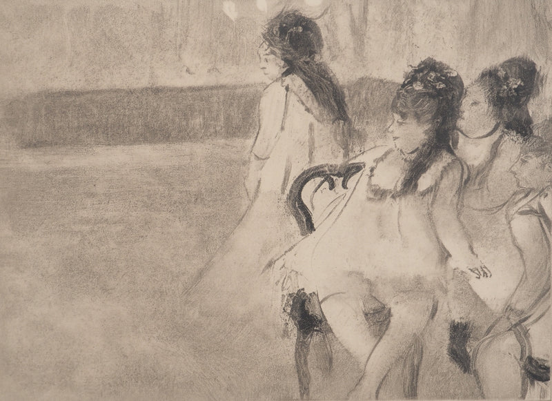 AF Edgar DEGAS: Model with arched back, Original engraving, 1935