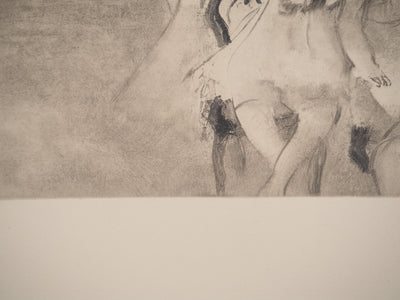 AF Edgar DEGAS: Model with arched back, Original engraving, 1935