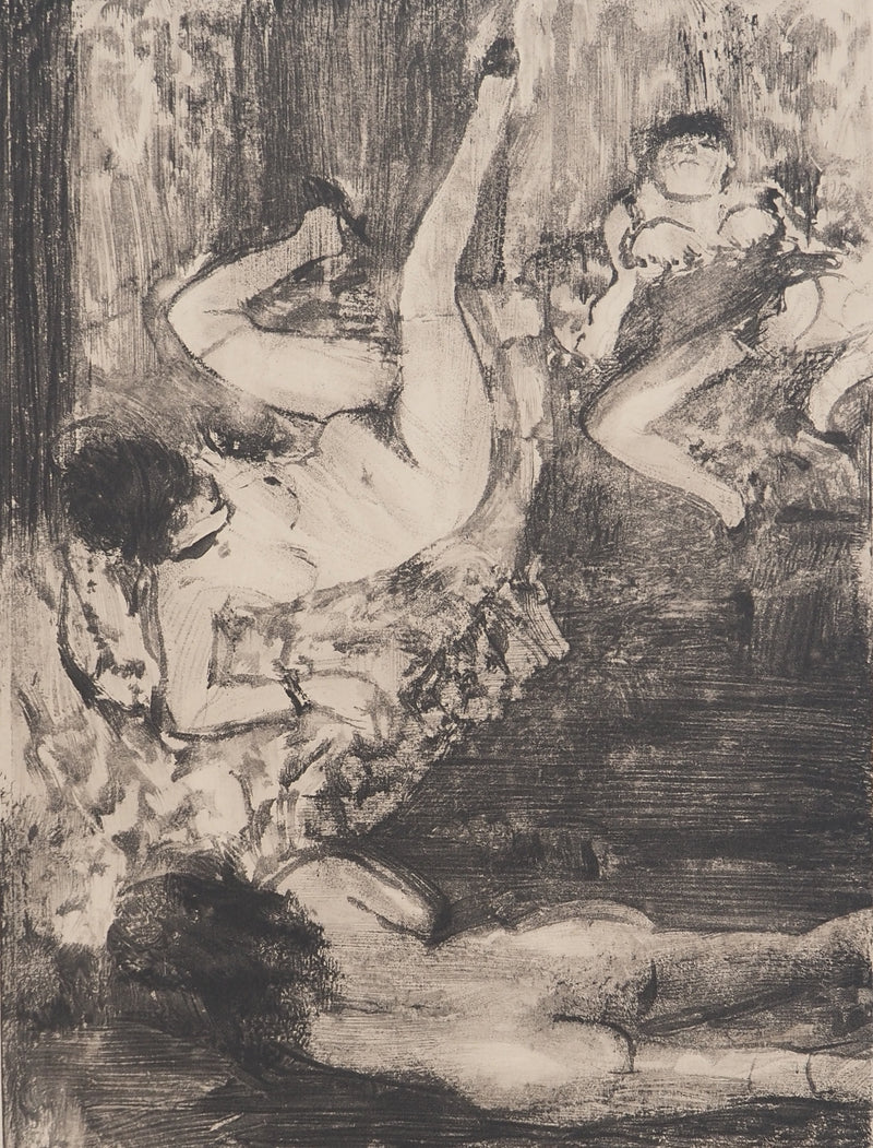 AF Edgar DEGAS: Model with arched back, Original engraving, 1935
