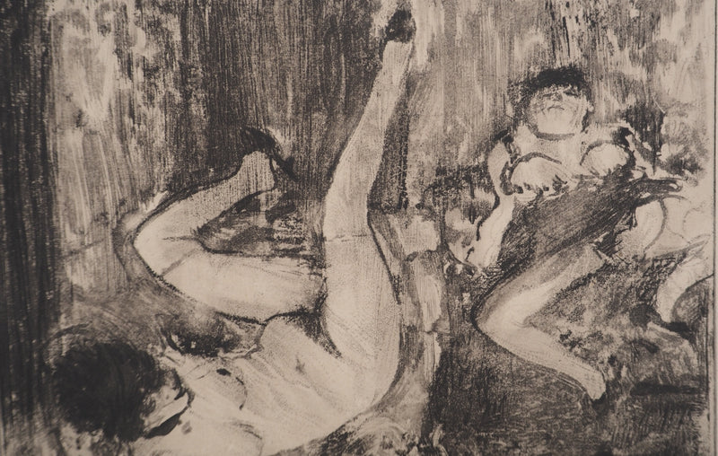 AF Edgar DEGAS: Model with arched back, Original engraving, 1935