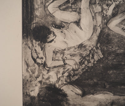 AF Edgar DEGAS: Model with arched back, Original engraving, 1935