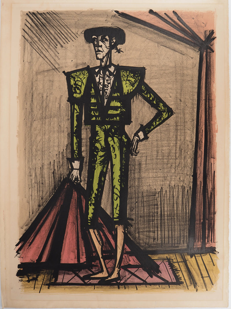 Bernard BUFFET : Le toréador, Lithographie originale (vue générale) - Crédit photo : Galerie Art.Paris