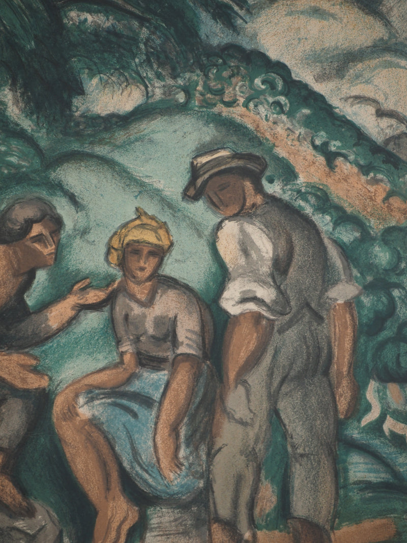 Othon FRIESZ : Italie, les bergers, Lithographie signée