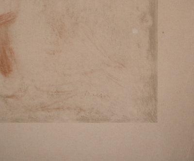 Pierre-Auguste RENOIR : La glaneuse, Lithographie et pochoir