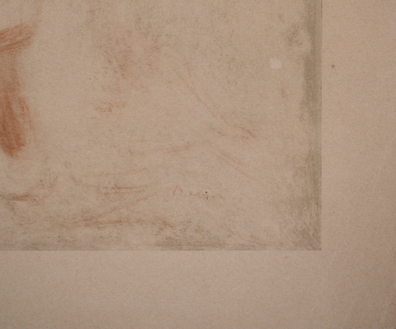 Pierre-Auguste RENOIR : La glaneuse, Lithographie et pochoir