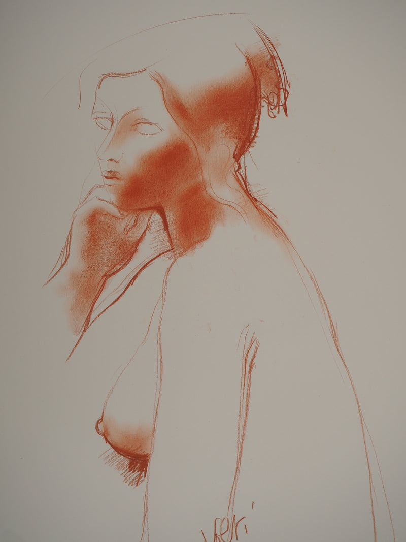 Antonuccio VOLTI : Femme de profil, Dessin original signé