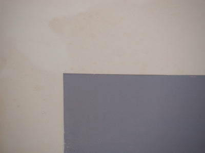 Mady DE LA GIRAUDIERE : Le rocher, Lithographie originale signée