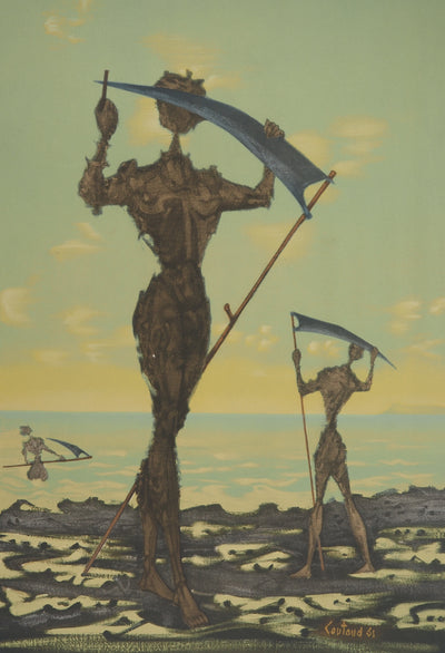 Lucien COUTAUD : Les faucheuses, Lithographie signée