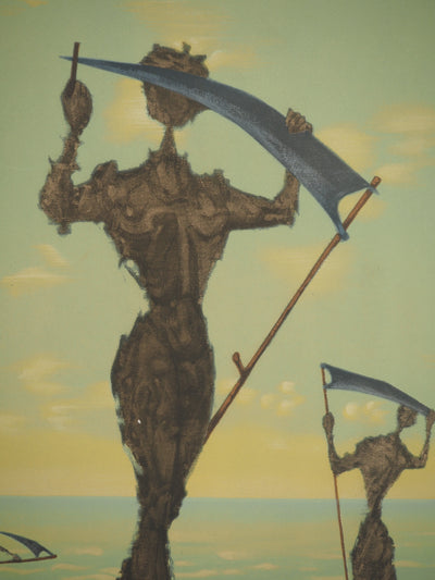 Lucien COUTAUD : Les faucheuses, Lithographie signée