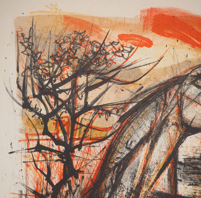 Claude GROSPERRIN : L'étalon de la forêt, Lithographie originale signée