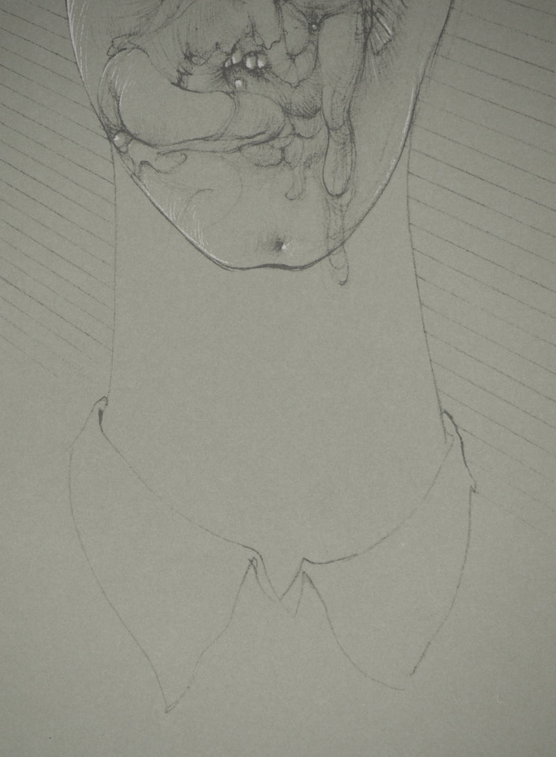 Hans BELLMER : Le regard bleu, Quadrichromie signée