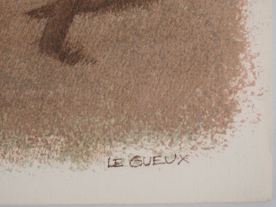 Jean-Pierre STHOLL : Le gueux, Lithographie originale signée